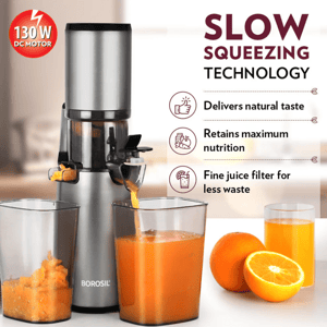 Borosil Smart Cold Press Slow Juicer, Most Compact Slow Juicer for Semi-Hards Fruits & Vegetables image 4