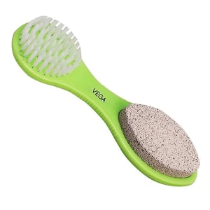 VEGA 3 In 1 Pedicure Brush Kit Tool for Cleanse, Scrub & File Dead Skin