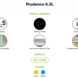Pinnacle Ice Box , Prudence 4.5 Litres, Fits upto 6 cans image 8