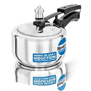 Hawkins Stainless Steel 1.5 Liters Pressure Cooker (HSS15), Ideal for 1-2 People