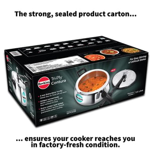 Hawkins 3.5 Litre Triply Contura Pressure Cooker, Triply Stainless Steel Induction & Contura shaped Cooker, Silver (SSTCO35) image 10