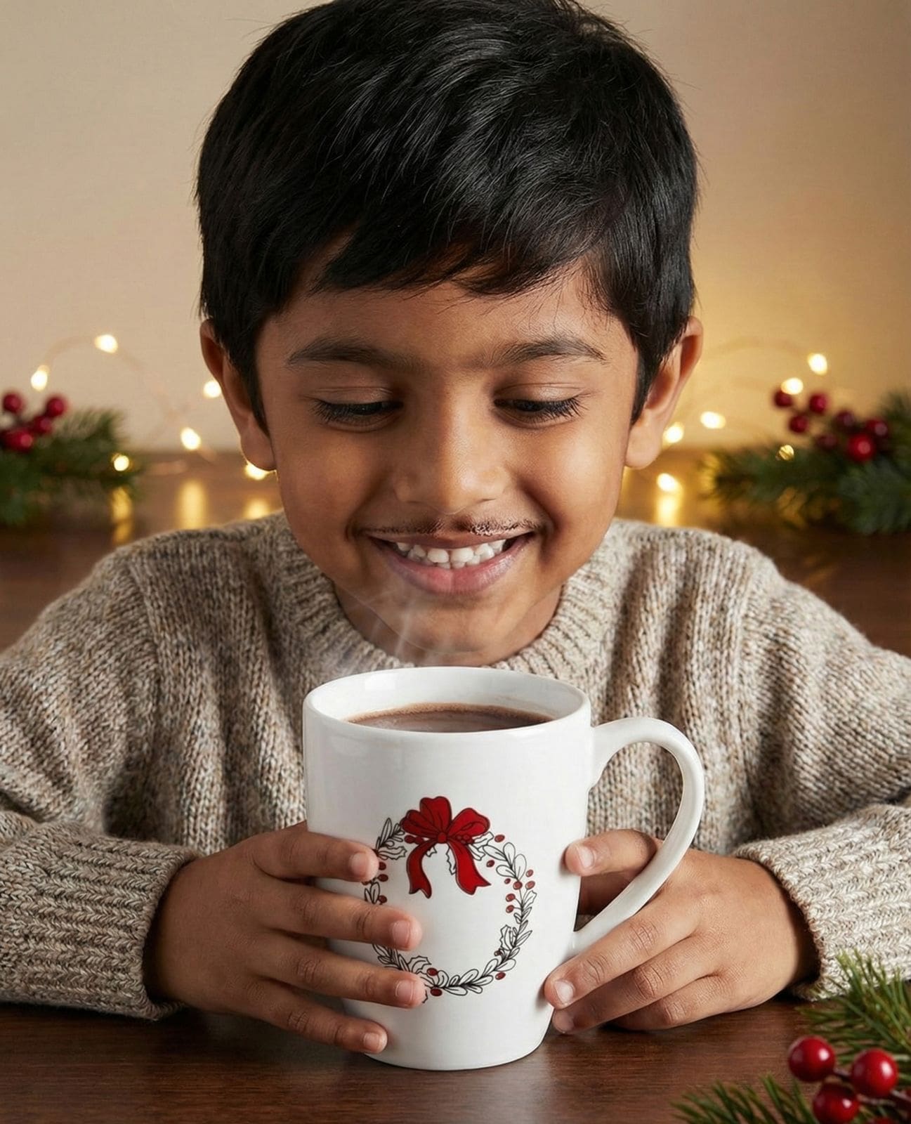 Tatva Christmas Edition Ceramic Mug, 300 ml Mug Ideal for Tea and Coffee