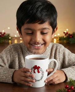 Tatva Christmas Edition Ceramic Mug, 300 ml Mug Ideal for Tea and Coffee