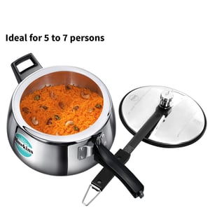 Hawkins 5 Litre Triply Contura Pressure Cooker, Triply Stainless Steel Induction & Contura shaped Cooker, Silver (SSTCO50) image 2