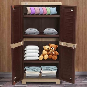 Supreme Fusion 2 Cupboard,  Multi-Purpose Plastic Storage Cabinet, Durable, Easy-to-Clean & Ideal for Bedroom, Office & Utility Spaces image 6