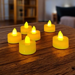 LED Yellow Tea Light Candles (Pack of 10 pcs)