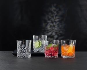 Nachtmann Sculpture Whiskey Tumblers, 330 ml capacity,  Set of 6, Made in Germany