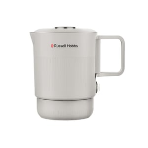 Russell Hobbs TravelMate 0.8L 600W Multi-Cook Kettle | Compact Portable Design with Foldable Handles, 2 Heat Levels | Cool-Touch Handle, Dry Boil Protection & Illuminating Power Indicator | RMC800