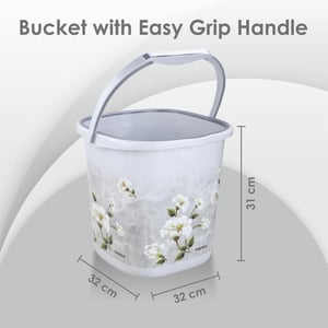 Nayasa Floral 3 pcs Bathroom Set (25 litres bucket + 1500 ml mug + 1 Stool) image 3