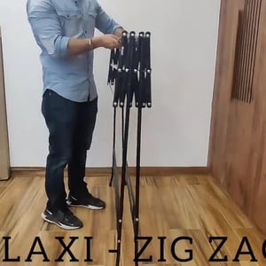 Elaxi Zig Zag Foldable Cloth Drying Stand (Big), Scissor-like Sturdy & Collapsible Design, Ideal for Indoor, Outdoor & Balcony Use image 3
