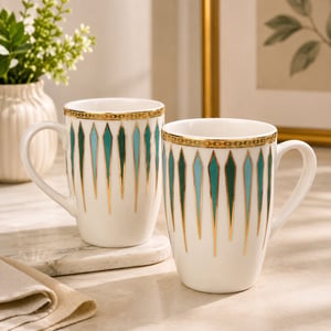 Vola Diamond Dash Coffee Mug, Set of 2 – Teal