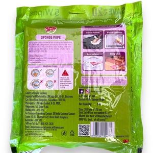 Scotch Brite Sponge Wipes (Pack of 5N), Ideal for kitchen, dining & household use image 4