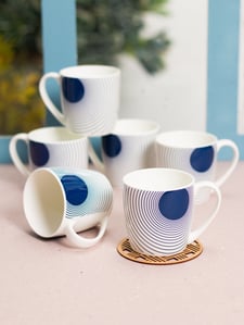 JCPL Alton Hilton Blue Coffee & Tea Mug Set of 6 (332)