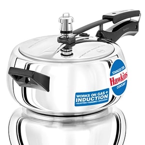 Hawkins Stainless Steel Contura 3.5 Liter Pressure Cooker (SSC35)