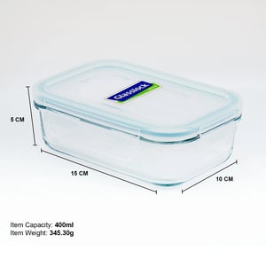 GLASSLOCK CLASSIC AIRTIGHT TEMPERED FOOD CONTAINER - 400 ML, Leak Proof, BPA Free, Microwave & Freezer Safe & Airtight image 4