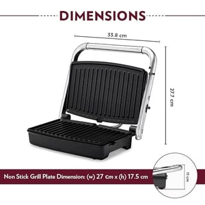 Borosil Jumbo Grill Sandwich Maker – 1500W, 180° Open Flexibility, Non-Stick Grill Plates, Ideal for Large Sandwiches, 2 Years Warranty image 3