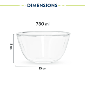 Borosil Square Mixing Bowl - 780 ml
