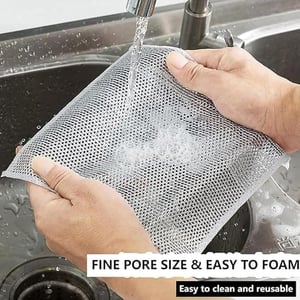 Multipurpose Wire Dishwashing Rags for Wet and Dry Stainless Steel Scrubber Non-Scratch Wire Dishcloth for Washing Dishes Sinks Counters Easy Rinsing Machine Washable Pack of 4 Pcs image 5