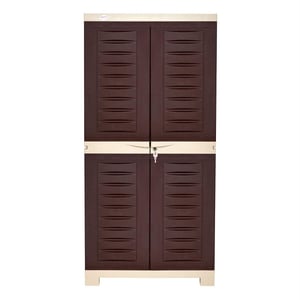 Supreme Fusion 2 Cupboard,  Multi-Purpose Plastic Storage Cabinet, Durable, Easy-to-Clean & Ideal for Bedroom, Office & Utility Spaces image 4