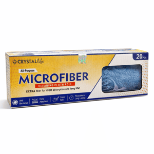 Microfibre Cleaning Cloth Roll, 20 Sheets, Extra Absorbent Material Ideal for Stoves, Utensils, Automobiles & Glass