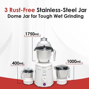 Sujata Dynamix Mixer Grinder, 3 Stainless Steel Jars, 900 watts, 2 years Warranty image 4