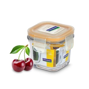 GLASSLOCK CLASSIC AIRTIGHT TEMPERED FOOD CONTAINER - SQUARE - 120 ML, Leak Proof, BPA Free, Microwave & Freezer Safe & Airtight
