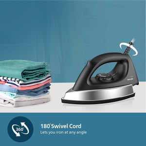 Philips Dry Iron with Heavy Soleplate 1000 Watts - GC181/80, 2 years warranty image 4