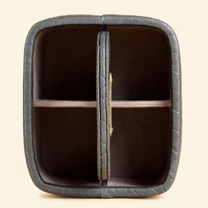 Three Sixty Multi-Purpose Caddy, Premium Faux Leather, Desk, Dining & Remote Organizer, Elegant Utility Storage image 12