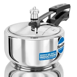 Hawkins Stainless Steel 2 Liters Pressure Cooker (HSS20), Ideal for 2-3 people