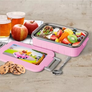 Dubblin Jerry Lunch Box, Stylish & Compact Lunch Box, Keeps Food Fresh, Ideal for School - Pink