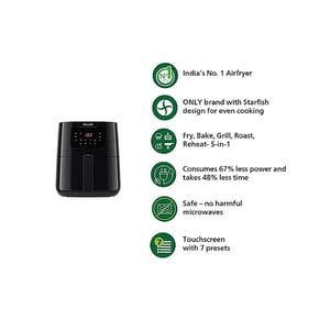 Philips Digital 4.1 Litre Airfryer with Rapid Air Technology - HD9252/90, 2 years warranty image 4