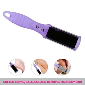 Vega Portable Pedicure File | Removes Dead Hard Skin, Corns & Calluses, Dual Coarse & Smooth Filing Surfaces image 4