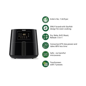 Philips Digital XL size 6.2 Litres Airfryer with Rapid Air Technology - HD9270/70, 2 years warranty image 5