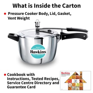 Hawkins 4.5 Litre Triply Stainless Steel Pressure Cooker, Inner Lid Cooker, Silver (HSST45) image 12