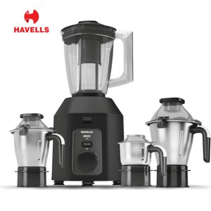 Havells Hexo Plus 1100 Watts Mixer Grinder with 3 Jars, Heavy Duty Mixer with 100 Mins of Continuous Run Time, 5+2 Years Warranty (Copy) - 4 Jars