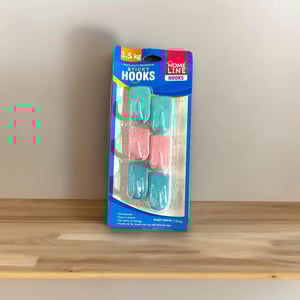 Plastic Stick-On Hooks – Pack of 6, Holds up to 1.5 Kg, Lightweight Adhesive Hooks for Kitchen, Bathroom & Everyday Use