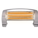 Russell Hobbs RCH1200H 1200W HeatLine Carbon Heater | Triple Carbon Tubes, Fast Even Warmth, 3 Heat Settings, Tip-Over Protection | Compact Horizontal Design | 2 Yr Warranty