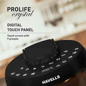 Havells Air Fryer Prolife Crystal 4.5 Litres | See through window with digital menu | 2 year Warranty image 3