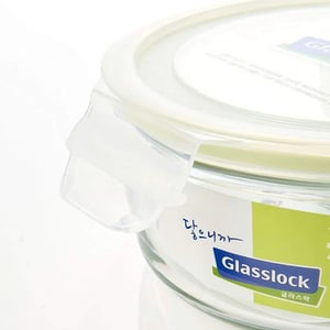 GLASSLOCK CLASSIC AIRTIGHT TEMPERED FOOD CONTAINER - ROUND - 950 ML, Leak Proof, BPA Free, Microwave & Freezer Safe & Airtight image 5
