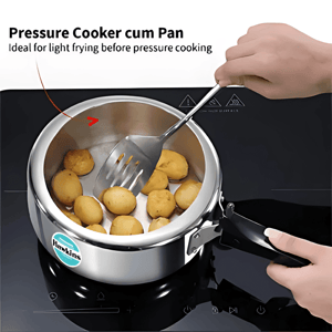 Hawkins Tri-Ply Pressure Cooker cum Pan – 3 Litres, Multi-Use Cookware, 5-Year Warranty*, Ideal for Rice, Curries & More image 2