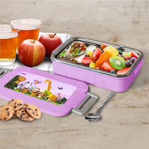 Dubblin Jerry Lunch Box, Stylish & Compact Lunch Box, Keeps Food Fresh, Ideal for School - Violet