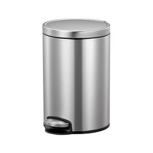 Obsessions Artistic Dustbin, Soft Close Lid, Fingerprint-Proof Finish, Sleek & Hygienic Design for Modern Homes & Offices - Steel, 8 Litres