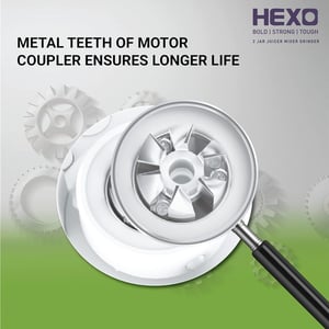 Havells Hexo 1000 Watts Juicer Mixer Grinder (JMG), 2 Jar, Heavy Duty Mixer image 8