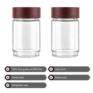 CELLO Modustack Glassy Storage Jar – 750 ml (Set of 2), Stackable Airtight Glass Jars, Ideal for Snacks, Pulses, Dry Fruits & Pantry Storage image 6