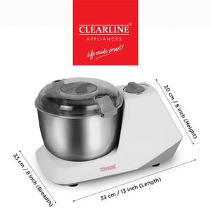 Clearline Automatic Electric Atta Kneader Dough Maker with Stainless Steel Bowl, For upto 500 gms of Dough, 1 Year Warranty image 3