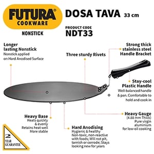 HAWKINS NONSTICK DOSA TAVA 33 CM (NDT33) image 2