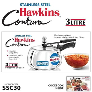 Hawkins Stainless Steel Contura 3 Liter Pressure Cooker (SSC30) image 2