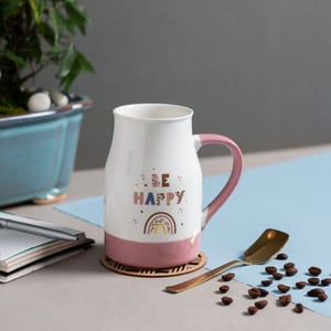 JCPL Flask Zest Coffee/ Milk Mug (Be Happy) | 440 ml