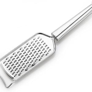 Stainless Steel Cheese Grater with Pipe Handle, Sharp Blades for Cheese, Vegetables & Fruits, Rust-Free & Easy to Clean