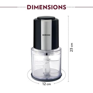 Borosil Chef Delite 300 Watts Electric Chopper, 2 Years Warranty, Ideal for chopping fruits & vegetables image 3
